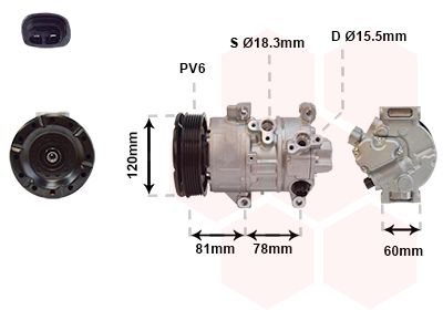 VAN WEZEL kompresorius, oro kondicionierius 5300K581